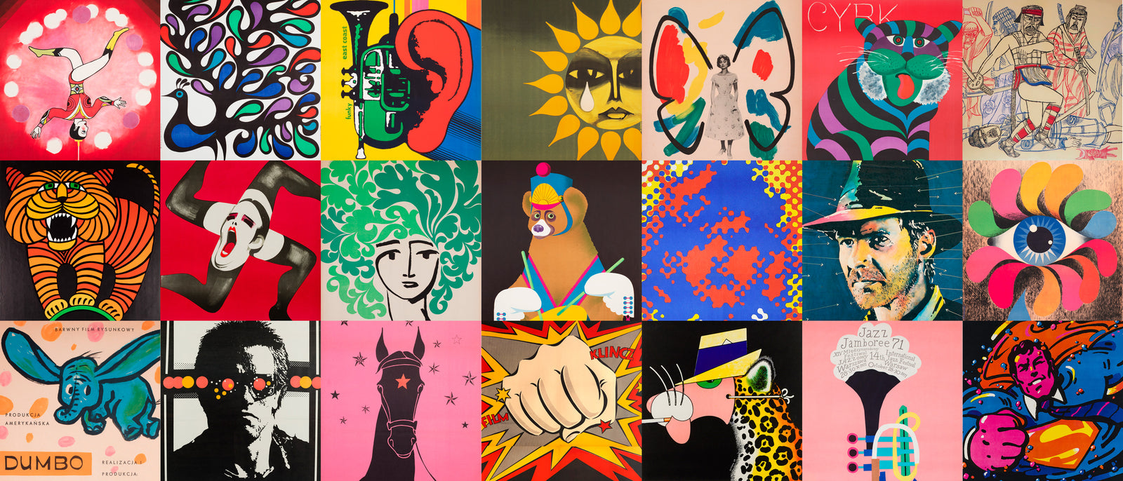 Original Vintage Polish School of Poster Film, Circus and Music Posters