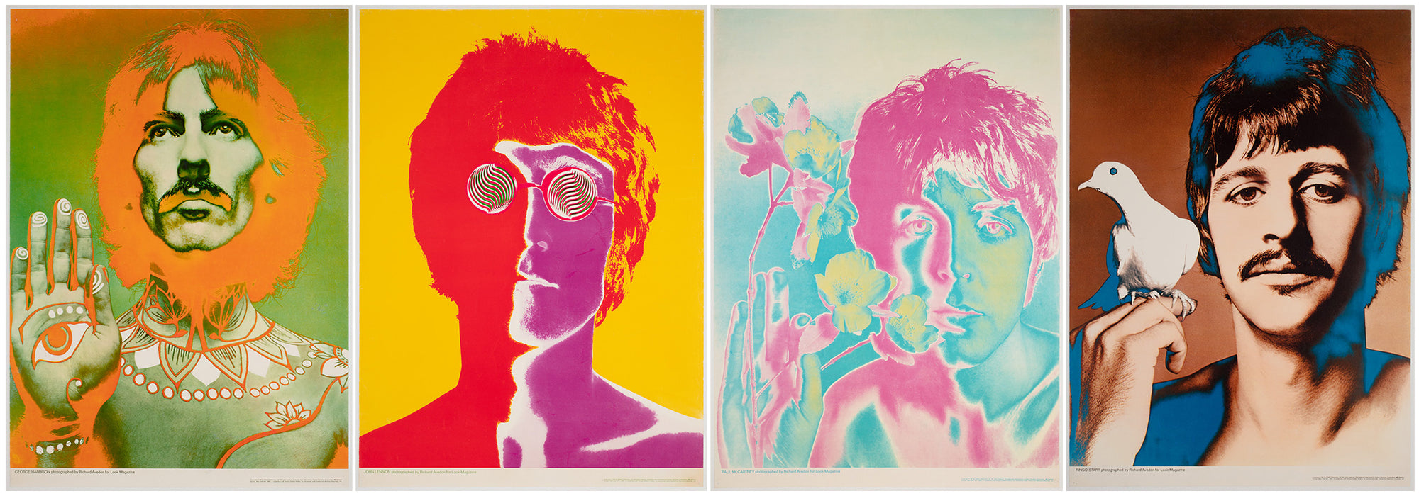 60 Years of the Beatles - Vintage Avedon Psychedelic Prints
