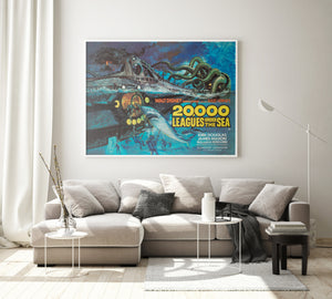 20,000 Leagues Under the Sea R1976 UK Quad Film Movie Poster, Brian Bysouth