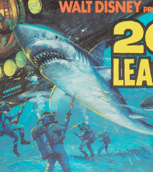 20,000 Leagues Under the Sea R1976 UK Quad Film Movie Poster, Brian Bysouth - detail