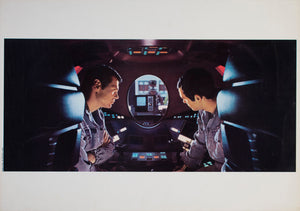 2001 A Space Odyssey 1968 Italian Jumbo Still Film Movie Poster HAL Dullea and Lockwood