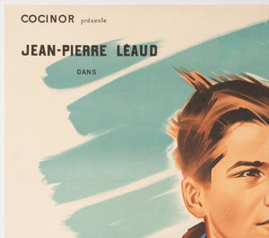 The 400 Blows 1959 French Grande Film Movie Poster, Boris Grinsson - detail