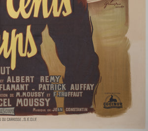 The 400 Blows 1959 French Grande Film Movie Poster, Boris Grinsson - detail