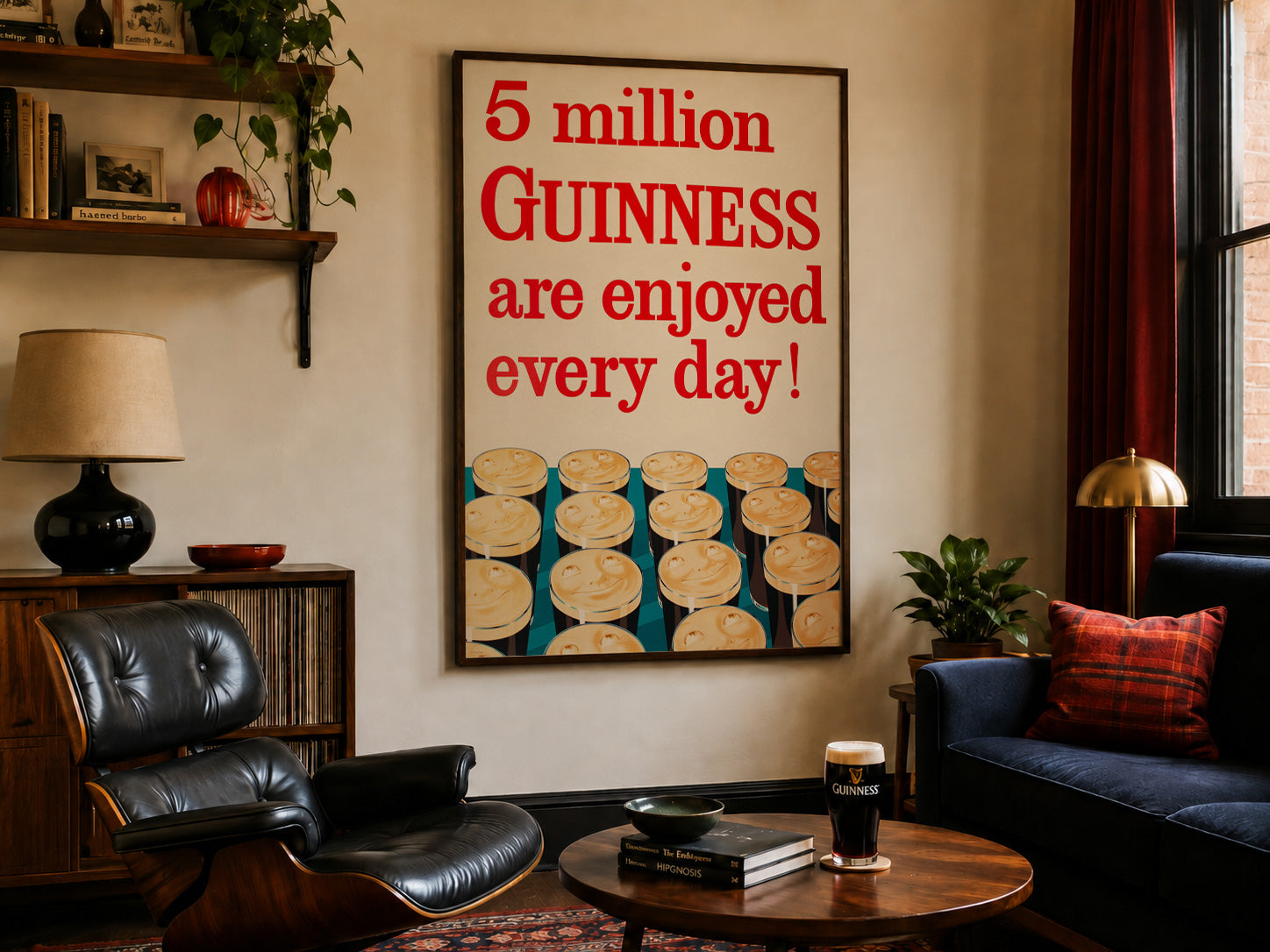 5 Million Guinness c1950s British Advertising Poster