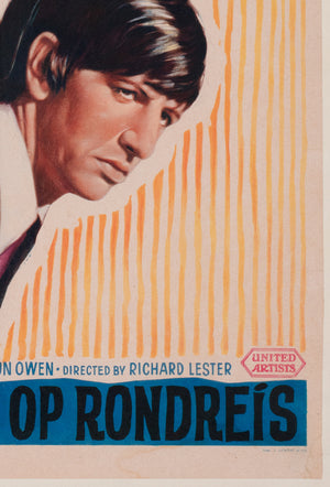 A Hard Day's Night 1964 Belgium Film Movie Poster - detail