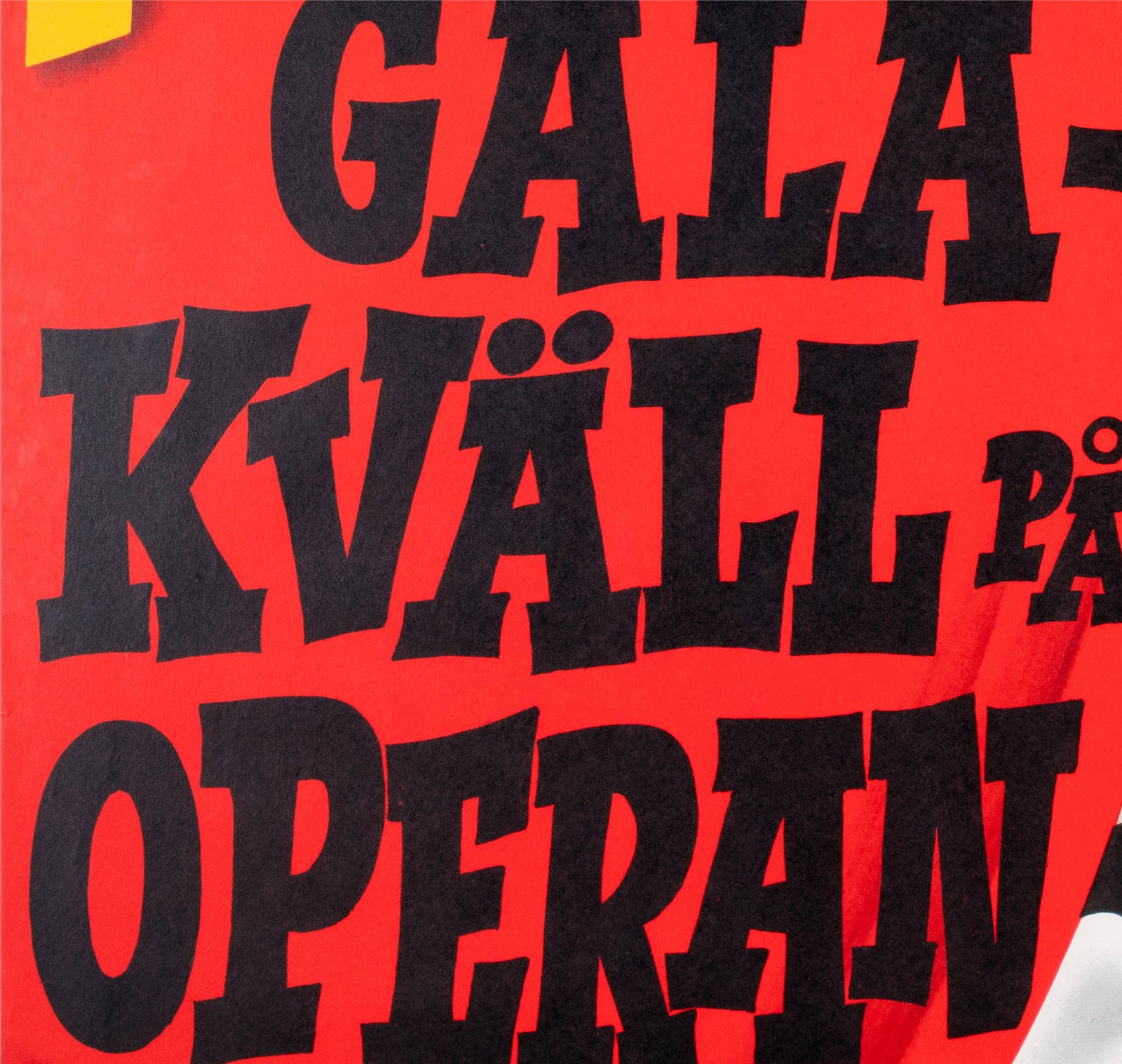 A Night at the Opera R1972 Swedish Film Poster - detail