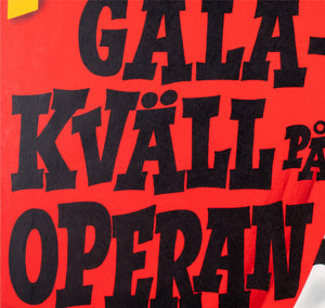 A Night at the Opera R1972 Swedish Film Poster - detail