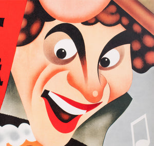 A Night at the Opera R1972 Swedish Film Poster - detail