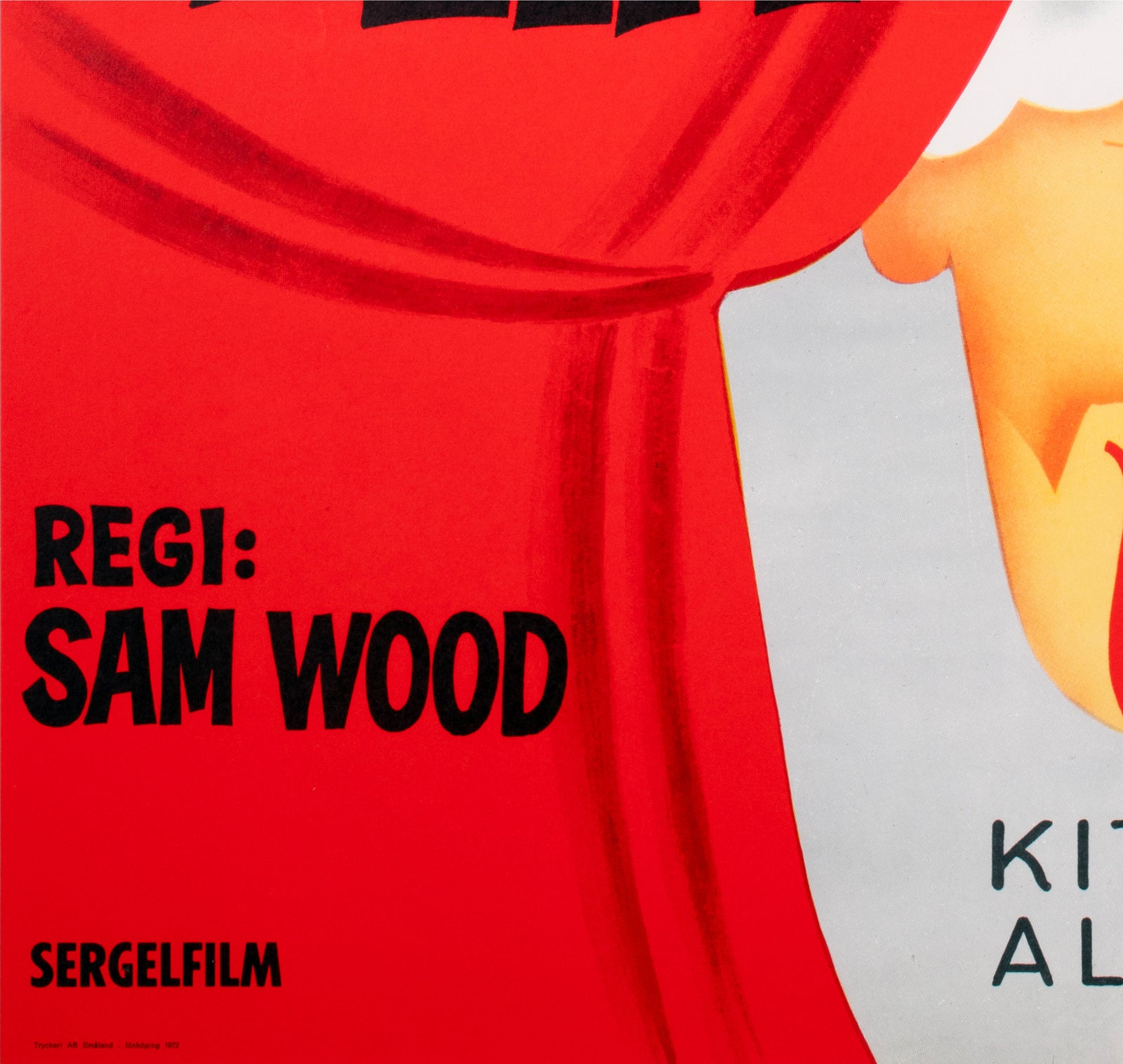 A Night at the Opera R1972 Swedish Film Poster - detail