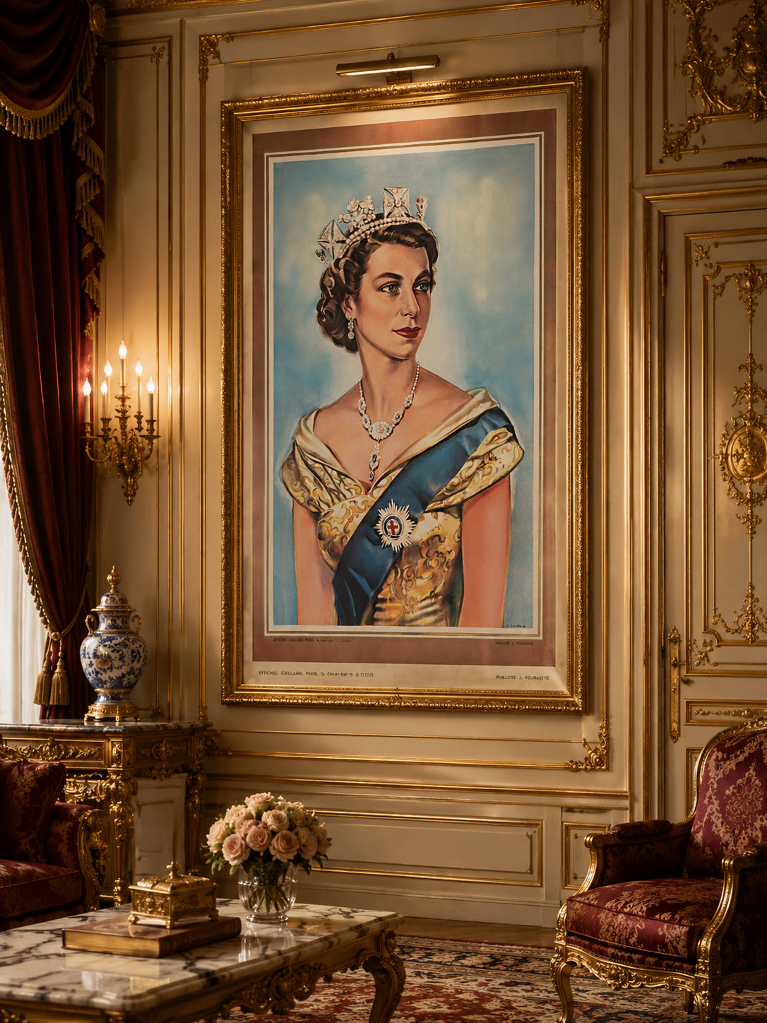 A Queen is Crowned 1953 French Film Poster