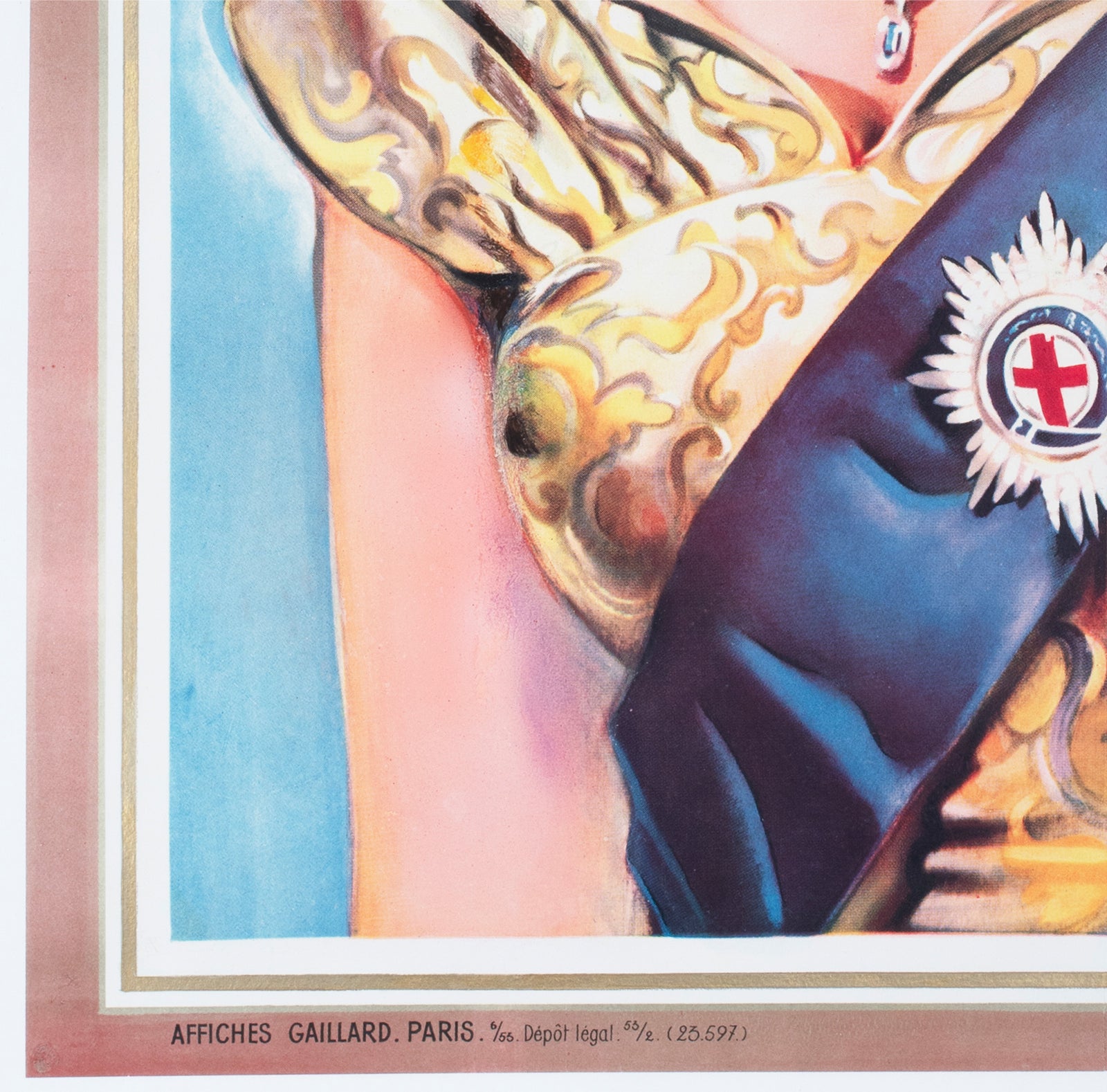 A Queen is Crowned 1953 French Film Poster - detail