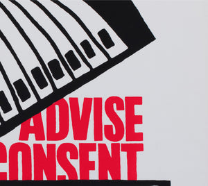 Advise and Consent c1962 Limited Edition US Silkscreen Film Movie Poster, Saul Bass - detail