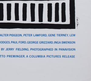 Advise and Consent c1962 Limited Edition US Silkscreen Film Movie Poster, Saul Bass - detail