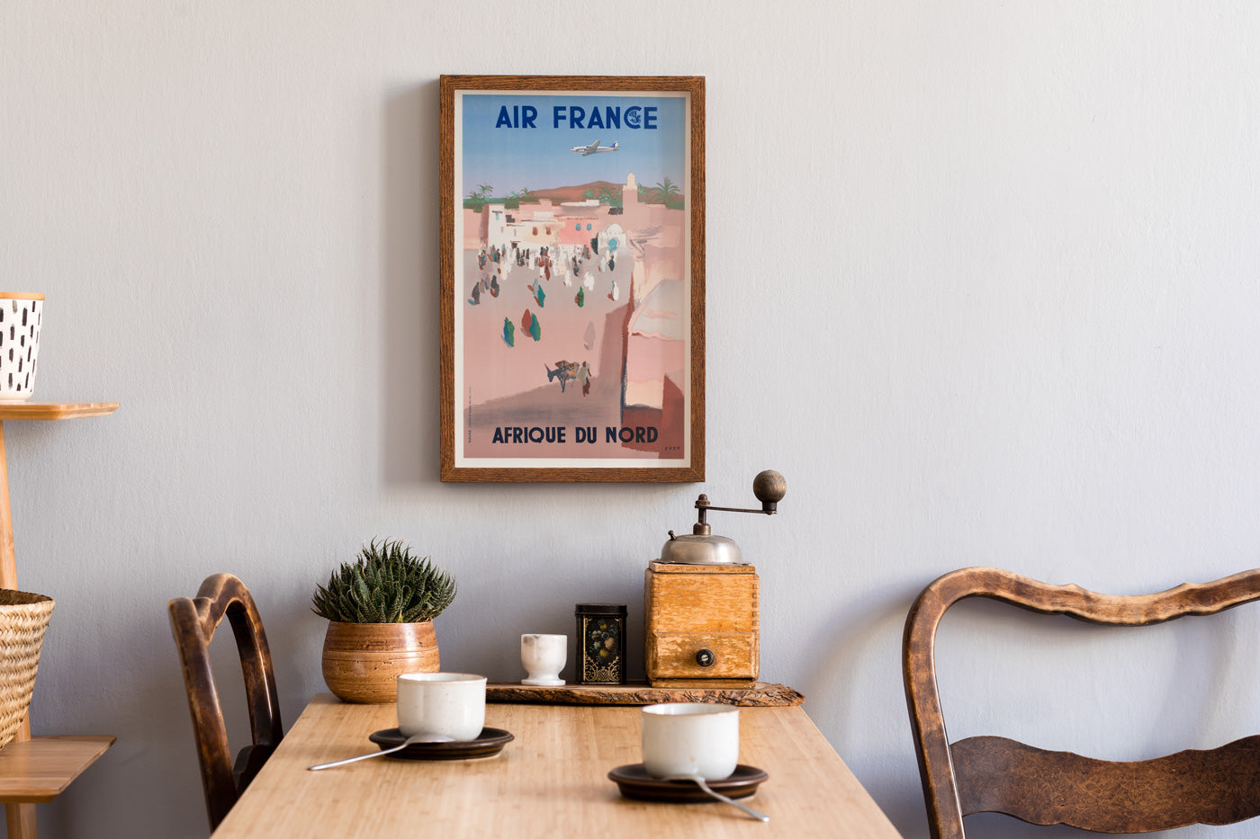 Air France Afrique Du Nord 1950 Travel Airline Advertising Poster, Jean Even
