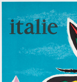 Air France Italy 1960s Airline Travel Advertising Poster Guy Georget - detail