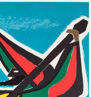 Air France Italy 1960s Airline Travel Advertising Poster Guy Georget - detail