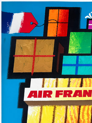 Air France 1962 Airline Advertising Poster, Nathan