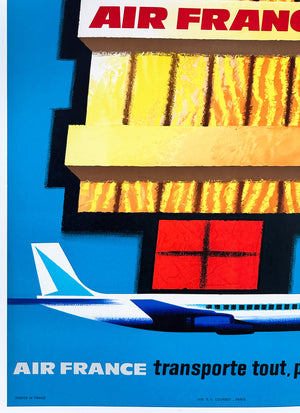 Air France 1962 Airline Advertising Poster, Nathan