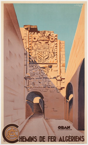 Algeria 1948 ORAN Travel Advertising Poster Travel Poster Koenig