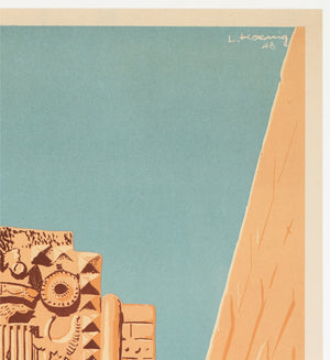 Algeria 1948 ORAN Travel Advertising Poster Travel Poster Koenig - detail