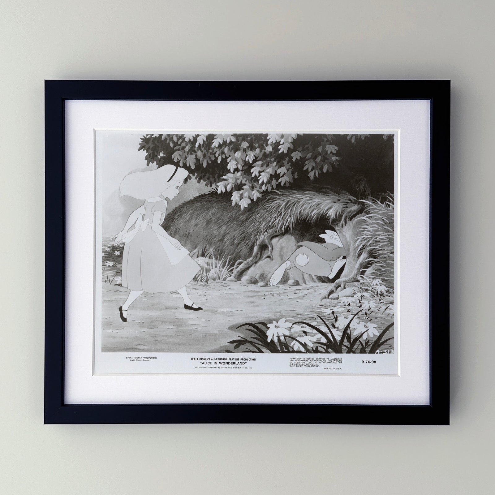 Alice in Wonderland 1951 Film Movie Press Publicity Still Framed