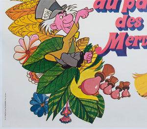 Alice in Wonderland R1970s French Grande Film Movie Poster - detail
