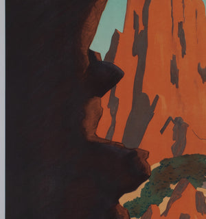 Allez en Corse CGT c1950s Corsica French Travel Poster, Edouard Collin - detail