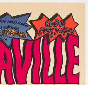 Alphaville 1965 Polish A1 Film Poster Andrzej Krajewski - detail