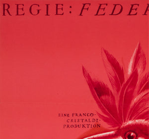 Amarcord 1976 East German A1 Style B Film Poster Erhard Gruttner - detail