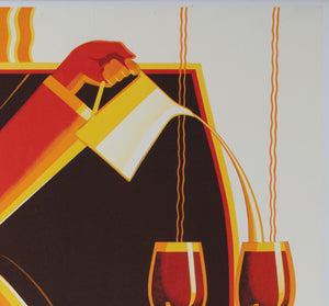 Amer Picon Chaud c1930 Swiss Beverage Advertising Poster, Noel Fontanet - detail