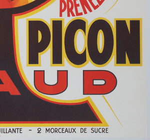 Amer Picon Chaud c1930 Swiss Beverage Advertising Poster, Noel Fontanet - detail