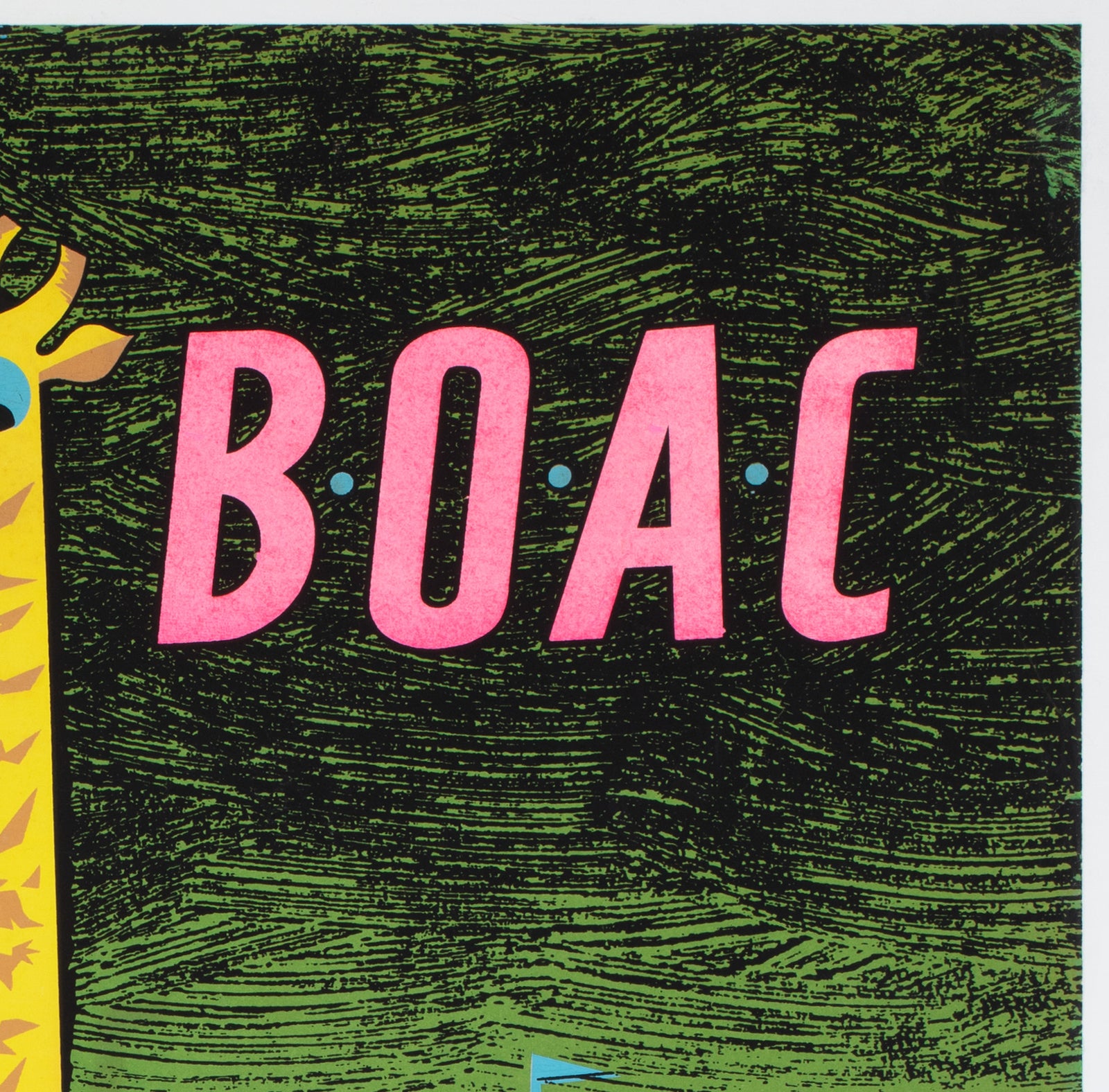 BOAC Africa 1956 Travel Advertising Poster, Maurice Laban - detail