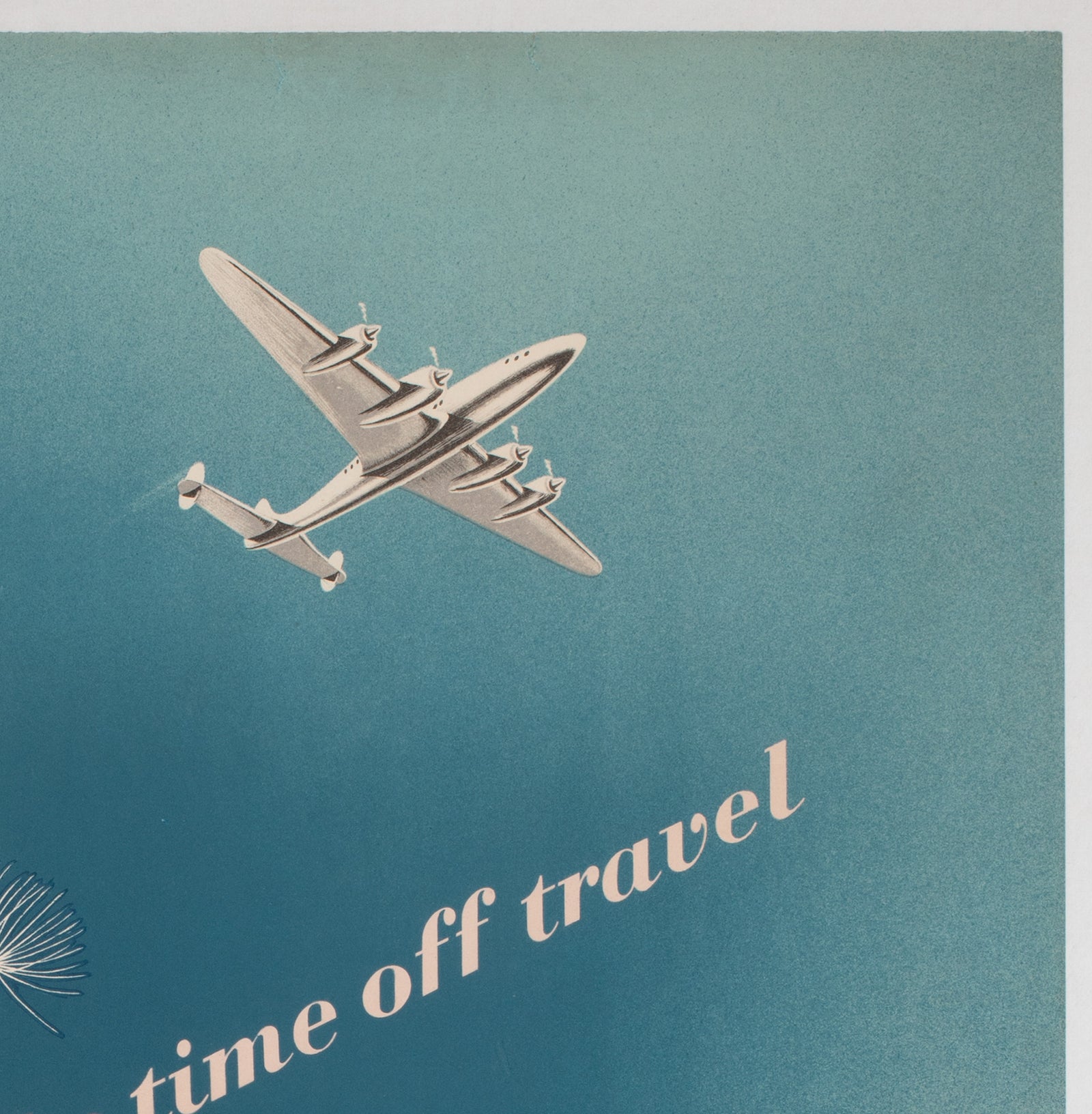 BOAC c1950s Travel Airline Poster, Norman Weaver - detail