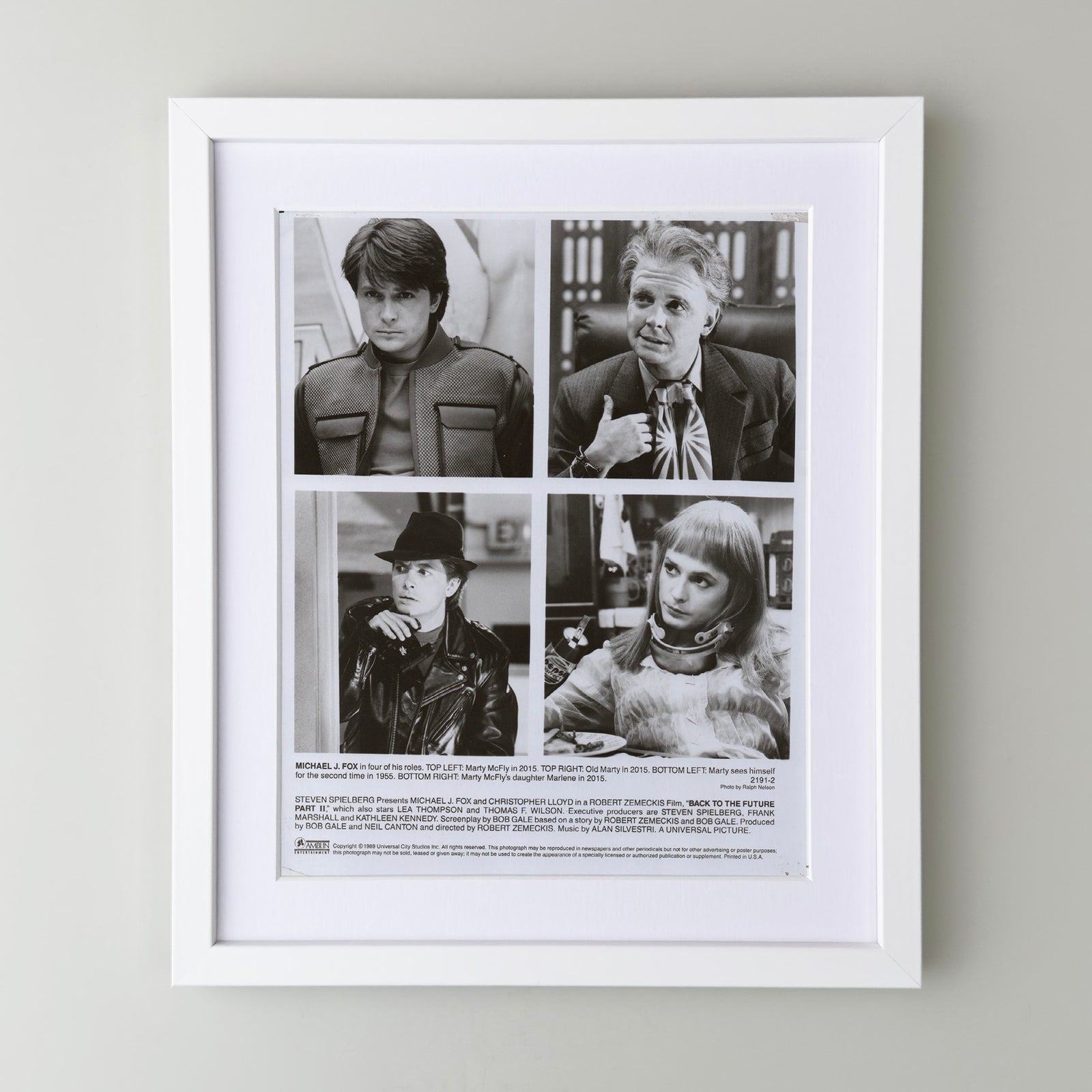 Back to the Future 2 (1989) Film Movie Press Publicity Still Framed