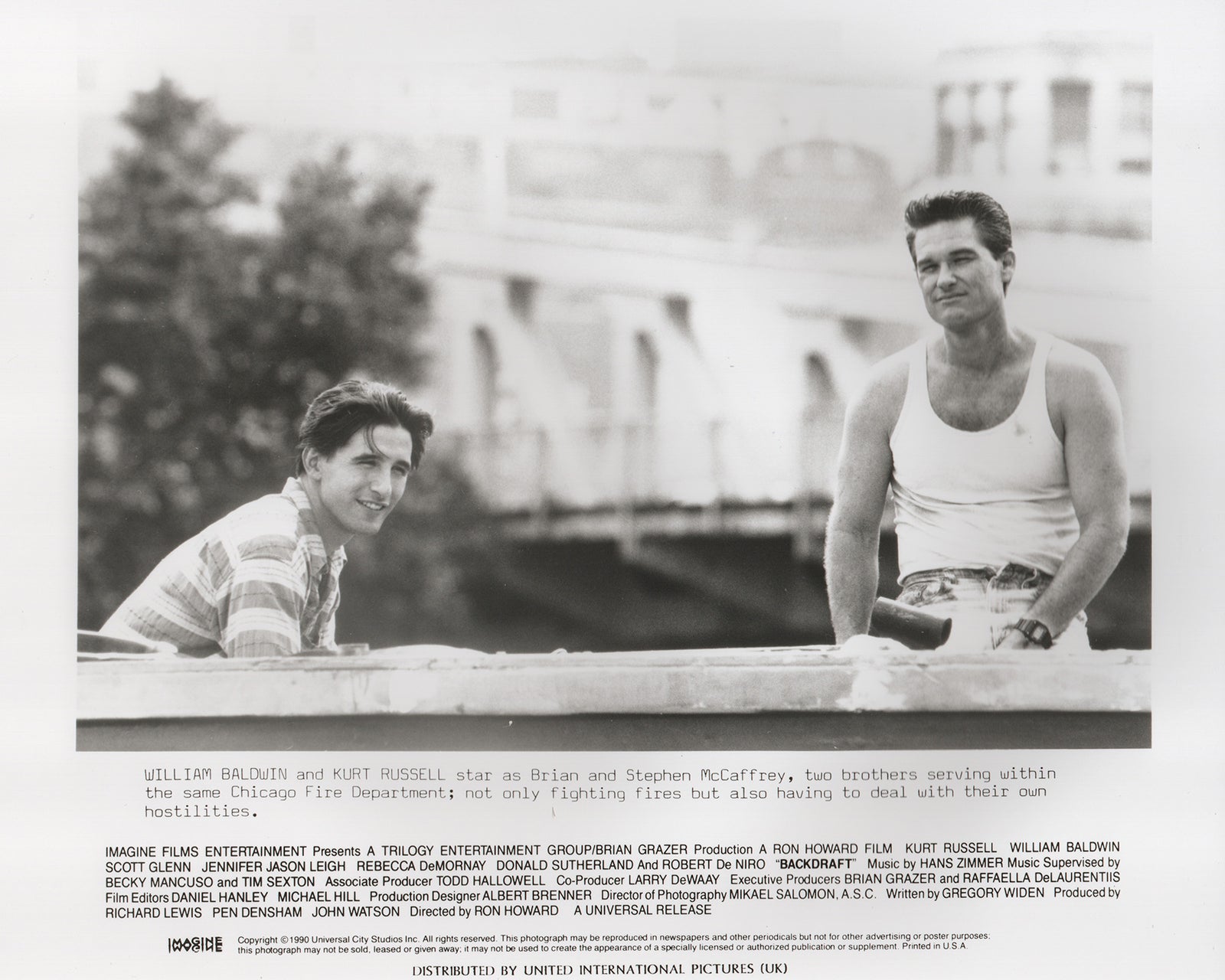 Backdraft 1990 Film Movie Press Publicity Still Framed