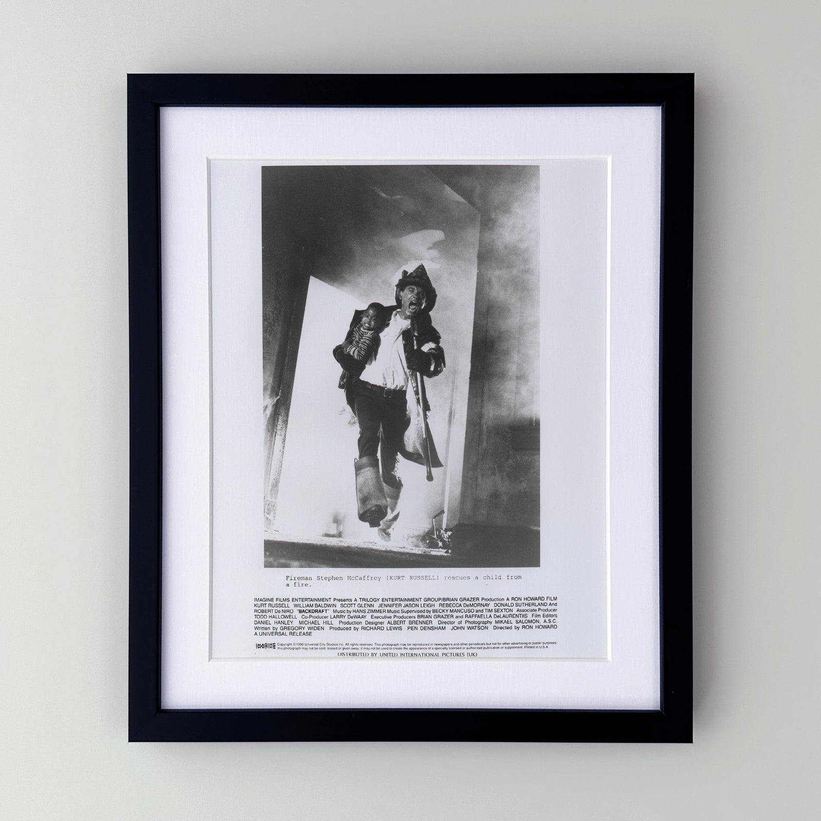 Backdraft 1990 Film Movie Press Publicity Still Framed