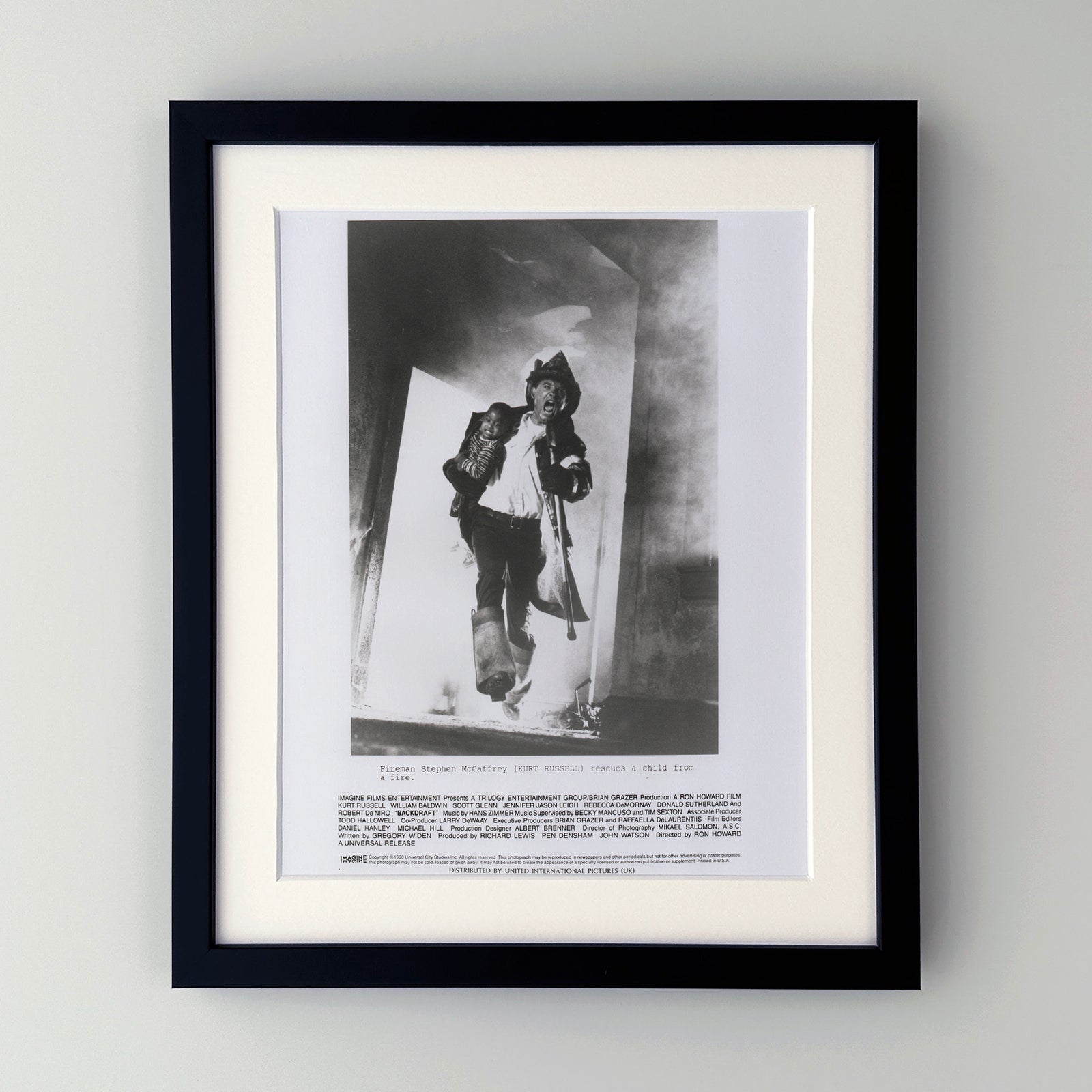 Backdraft 1990 Film Movie Press Publicity Still Framed