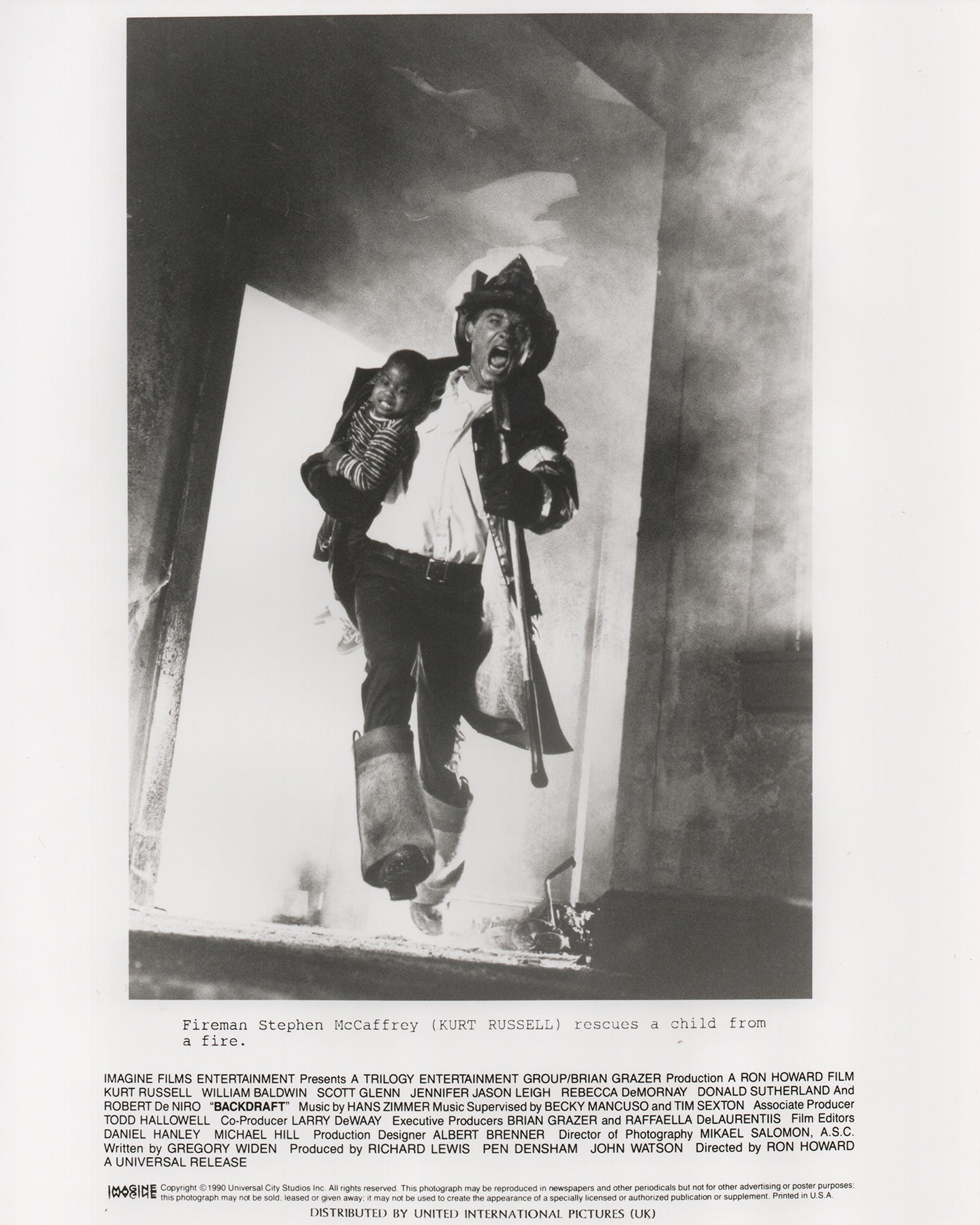 Backdraft 1990 Film Movie Press Publicity Still Framed