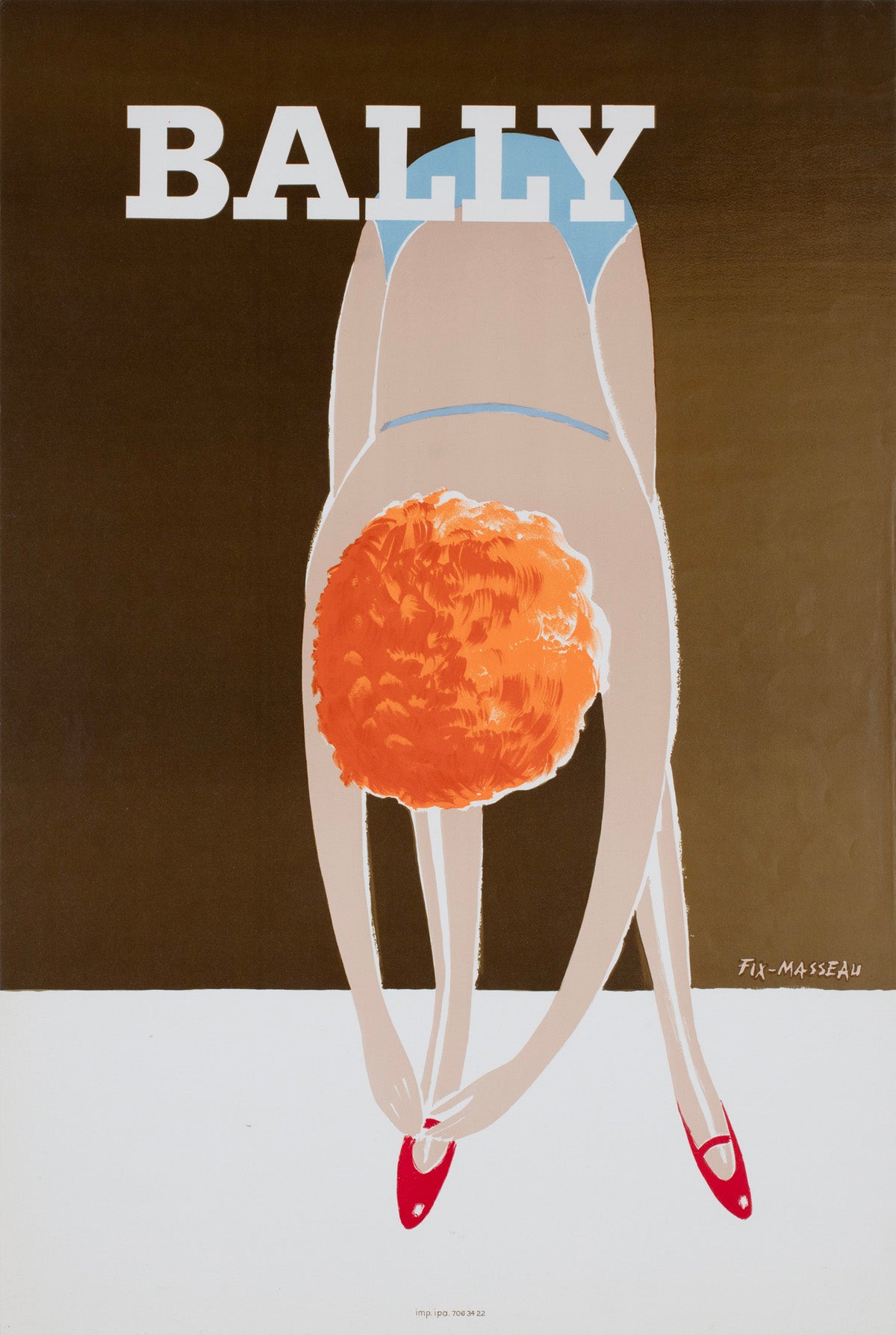 Bally 1980 French Fashion Advertising Poster Pierre Fix Masseau
