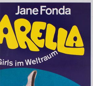 Barbarella R1973 German 1 Sheet Film Movie Poster - detail