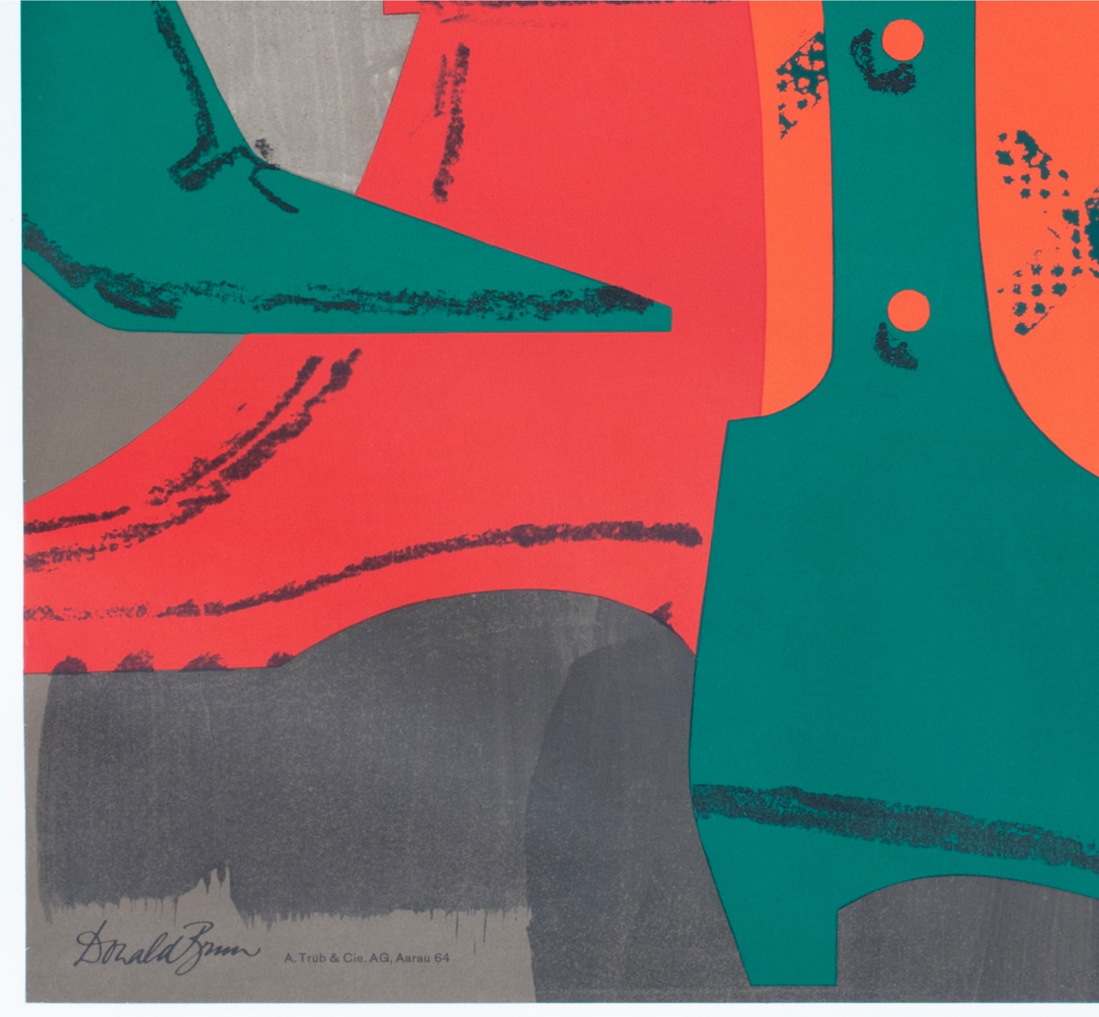 Bata Shoes 1964 Swiss Advertising Poster Womens Donald Brun - detail