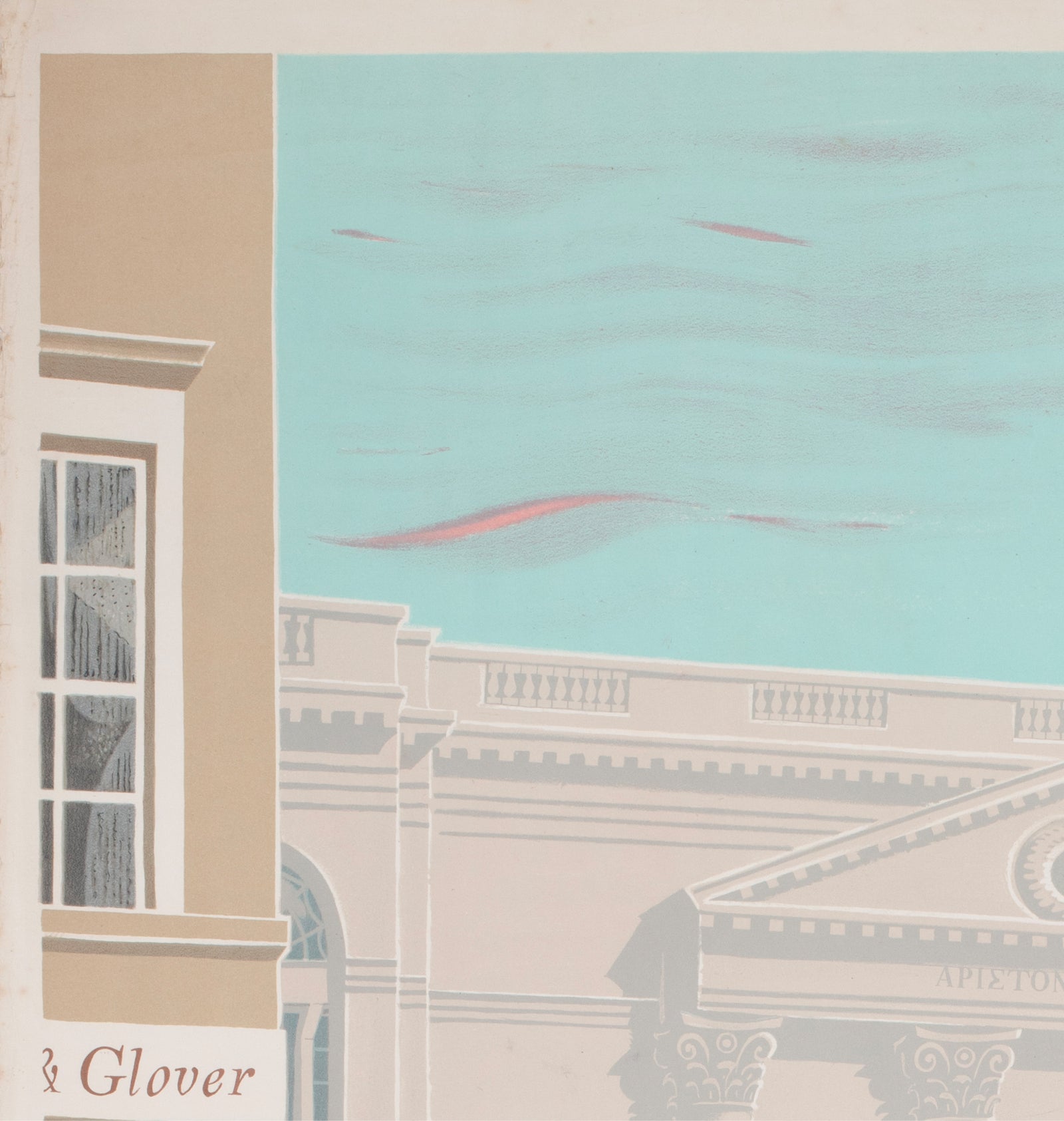 Bath 1960 British Railway Travel Poster Eric Fraser - detail