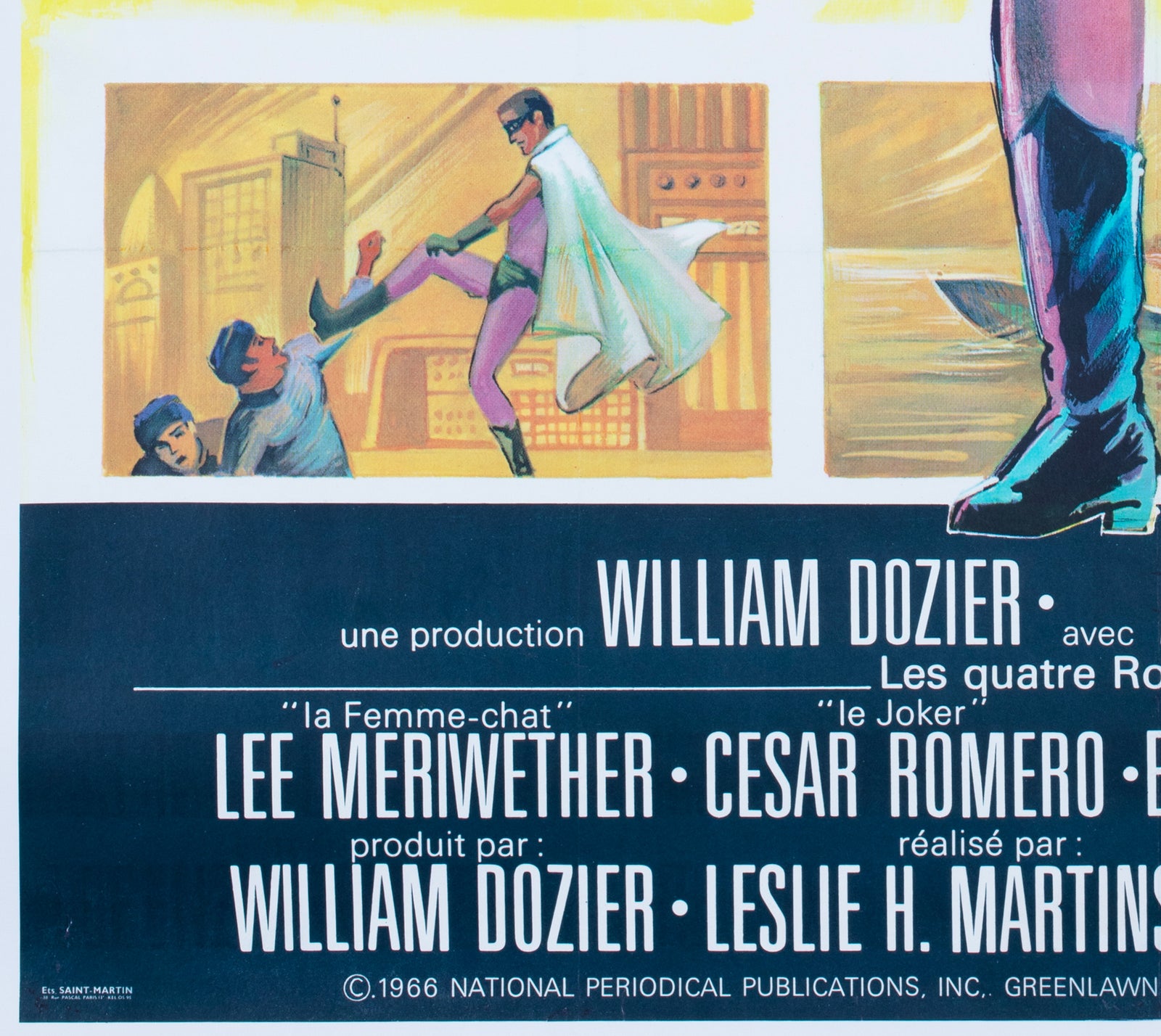 Batman 1966 French Grande Film Poster Boris Grinsson - detail