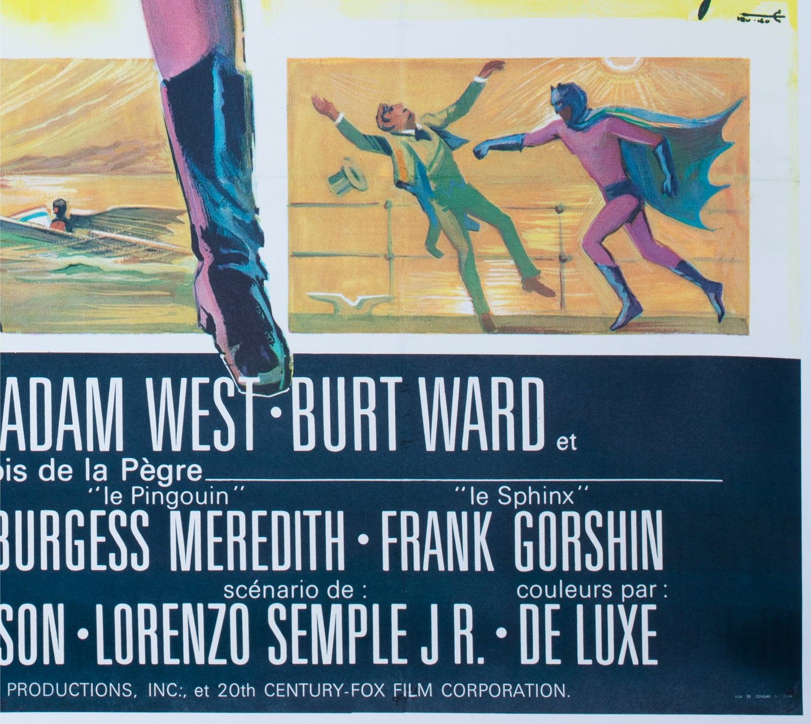 Batman 1966 French Grande Film Poster Boris Grinsson - detail