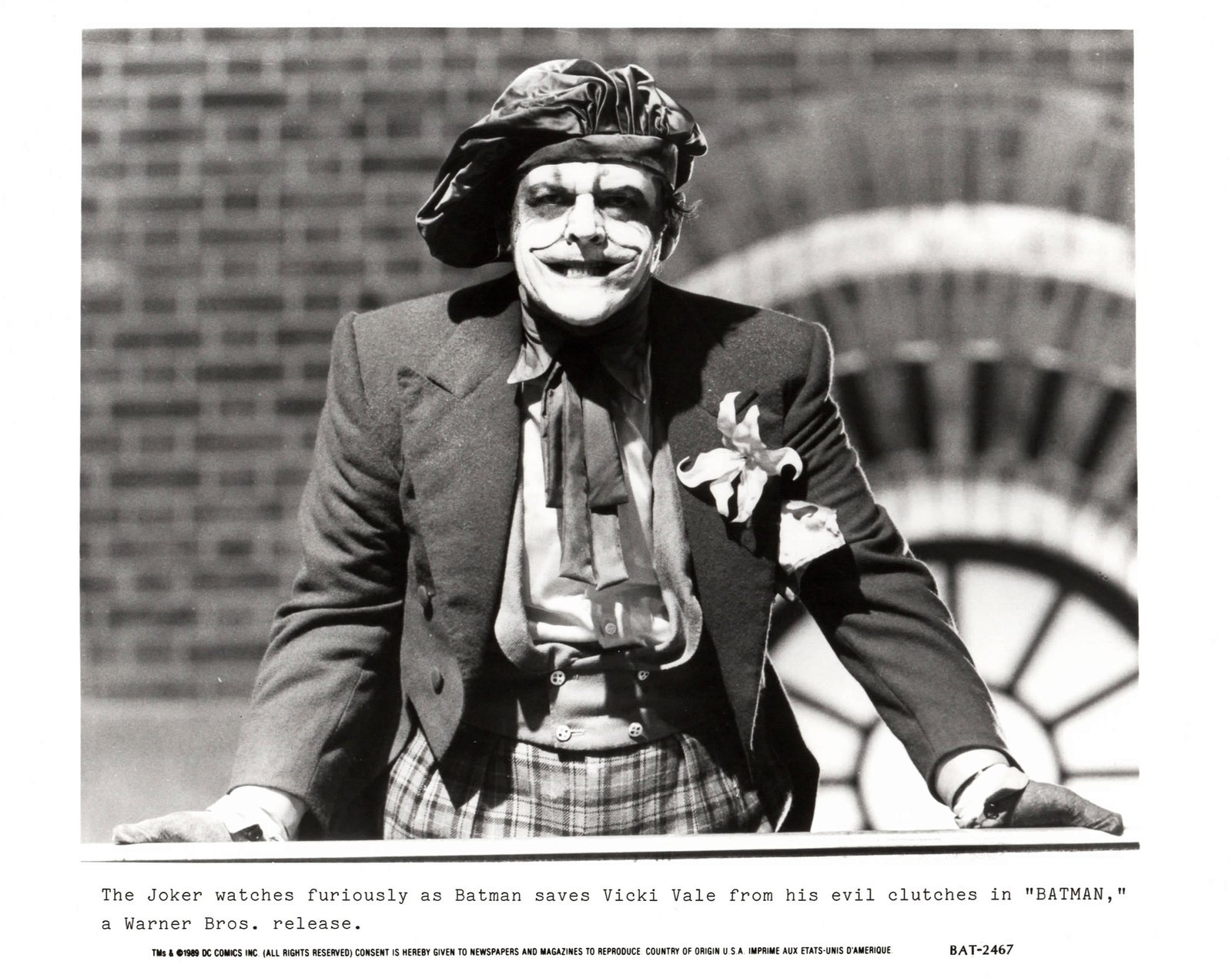 Batman 1989 Press Publicity Film Movie Still Jack Nicholson