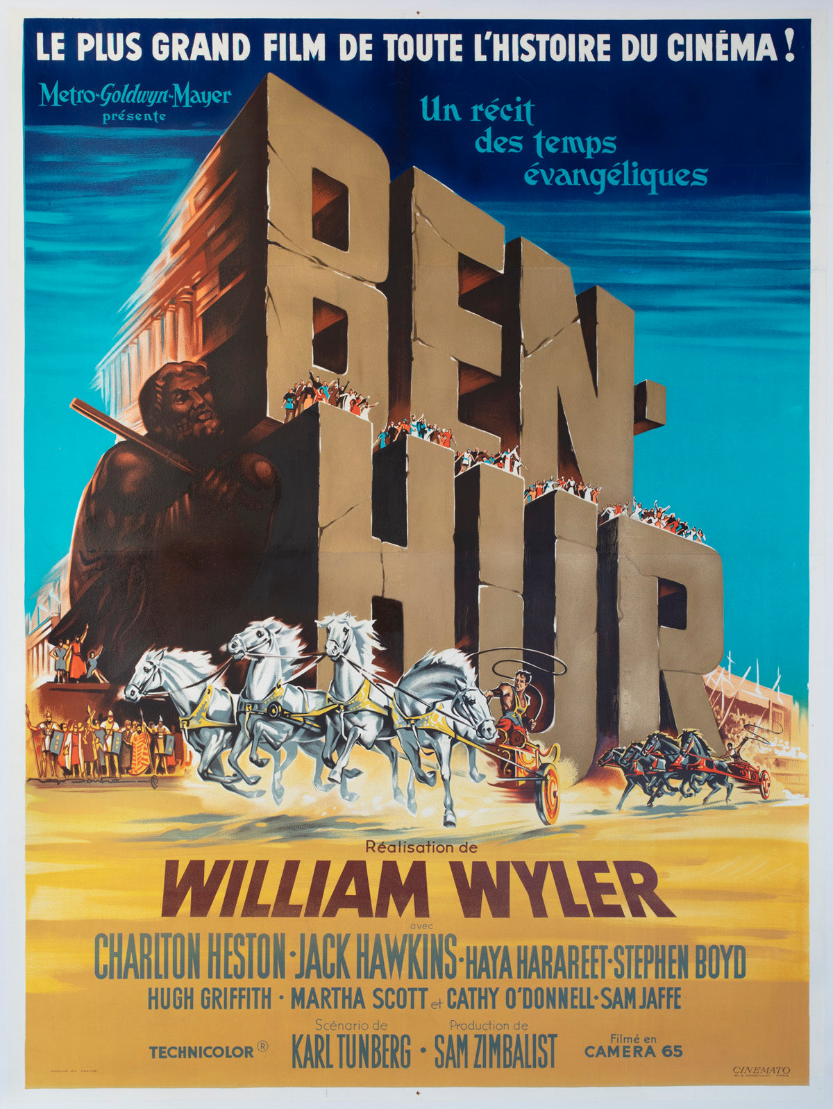 Ben Hur 1960 French Grande Style B Film Movie Poster