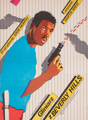 beverly hills cop 1985 polish film movie poster kalkus maciej