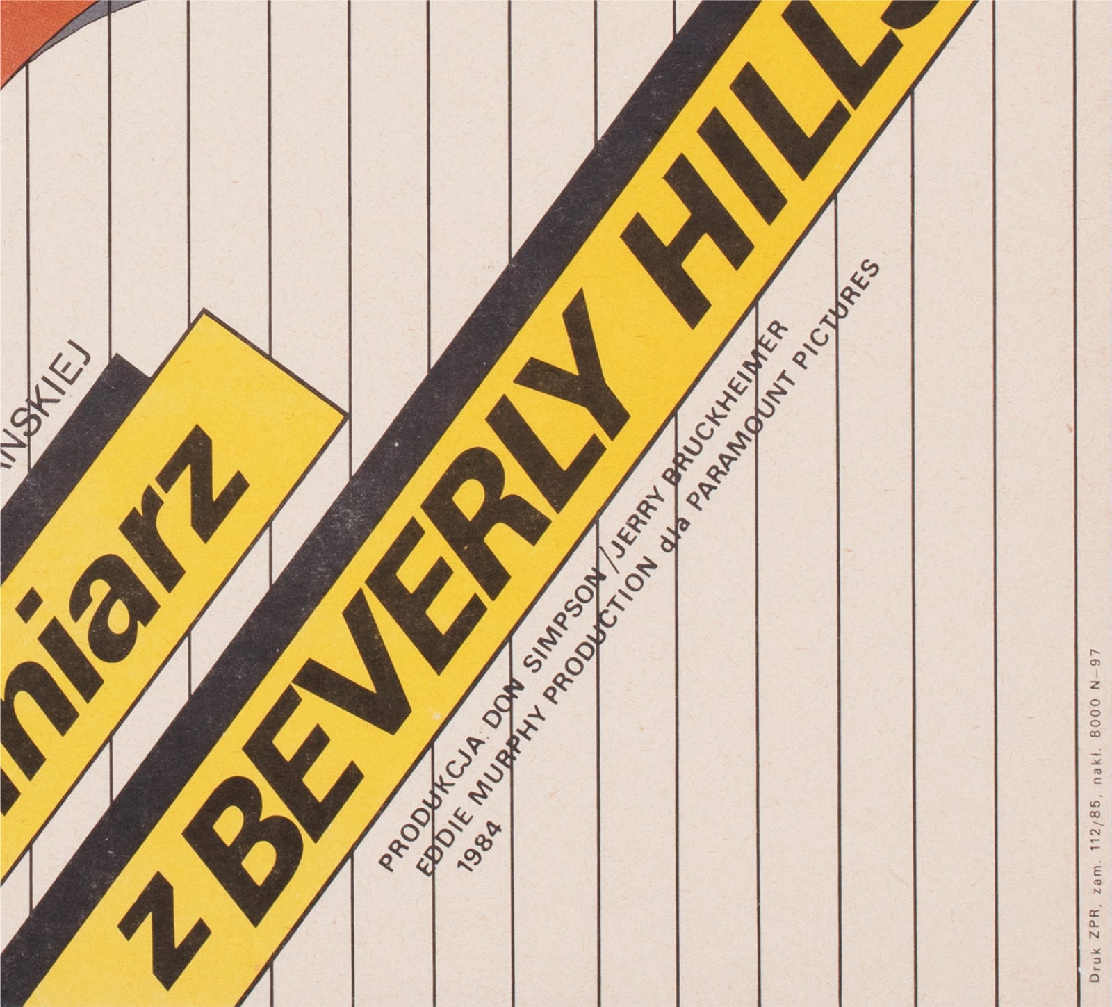 beverly hills cop 1985 polish film movie poster kalkus maciej - detail
