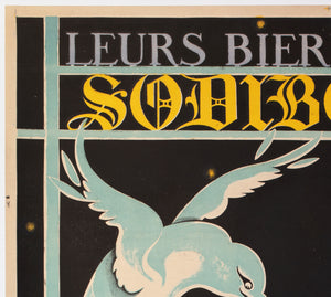 Bieres Sodibo 1928 French Beer Alcohol Advertsing Poster LeMaire - detail