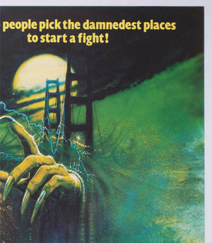 Big Trouble In Little China 1986 UK Quad Film Movie Poster Brian Bysouth - detail